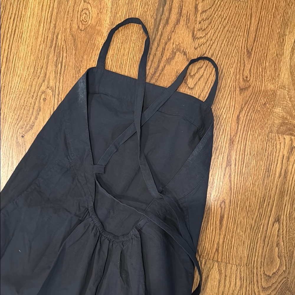 Everlane Black Textured dress with tie - Picture 3 of 3